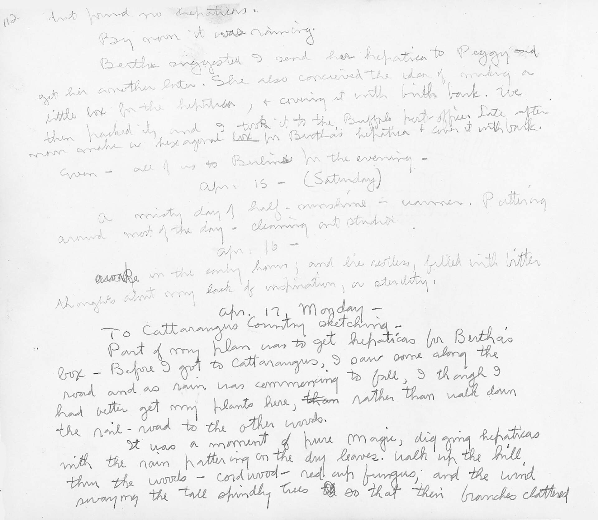 Untitled (Journal Page), Pg 112