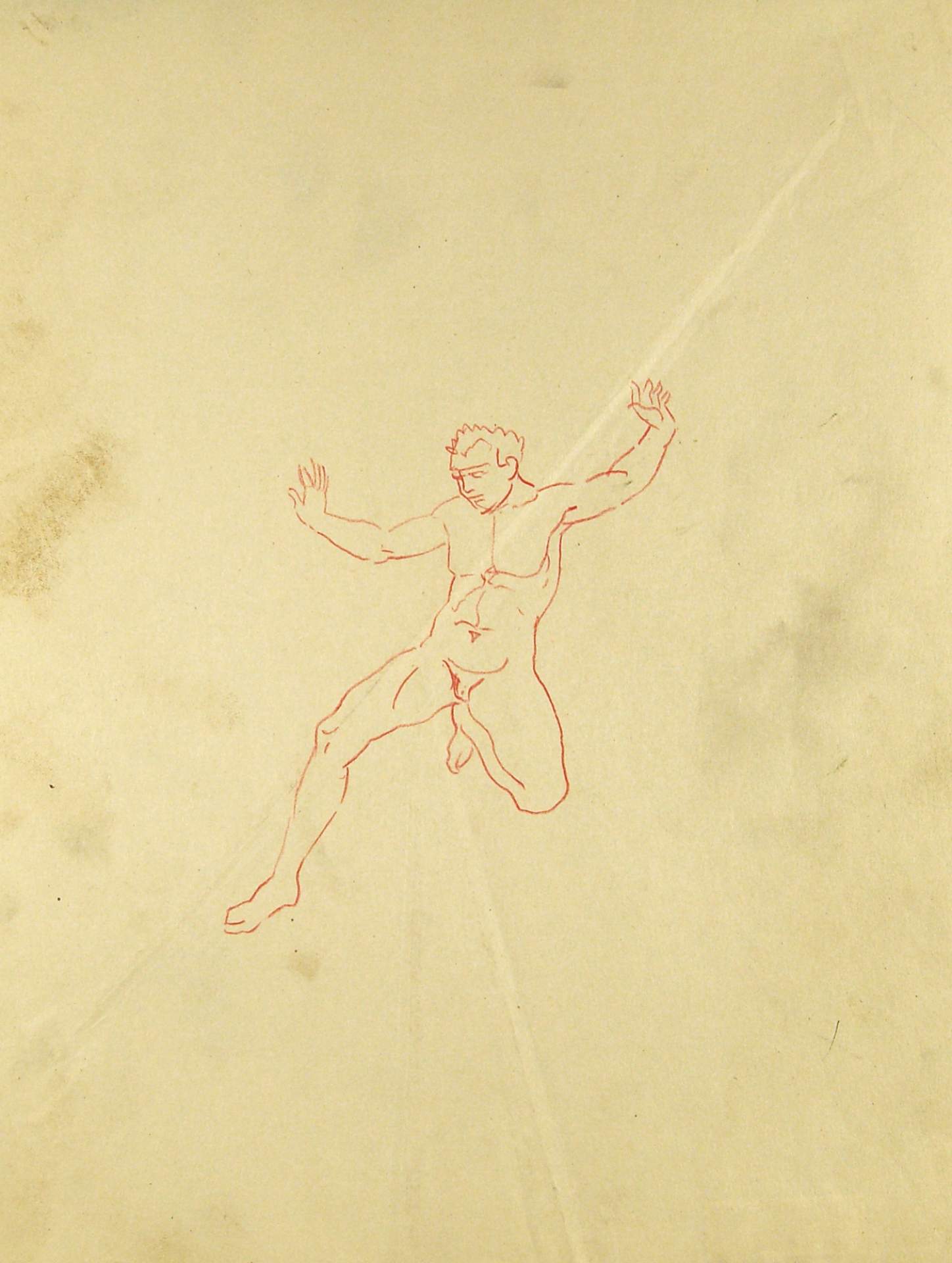 Leaping Male Nude
