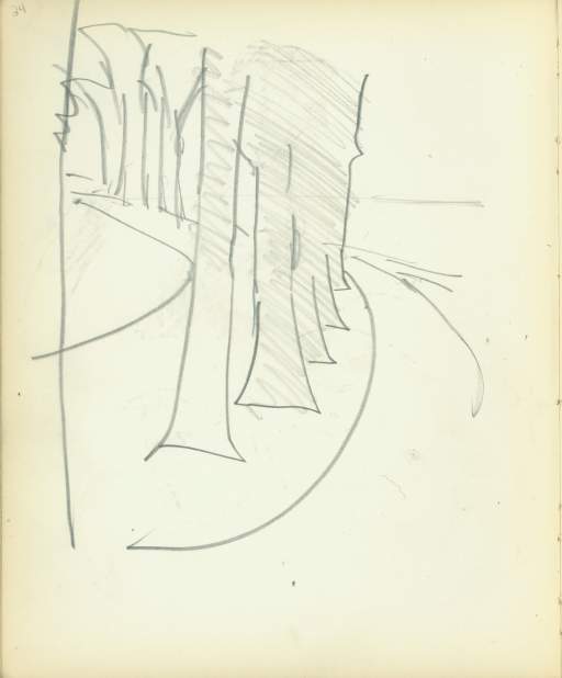 Untitled (trees and path sketch)