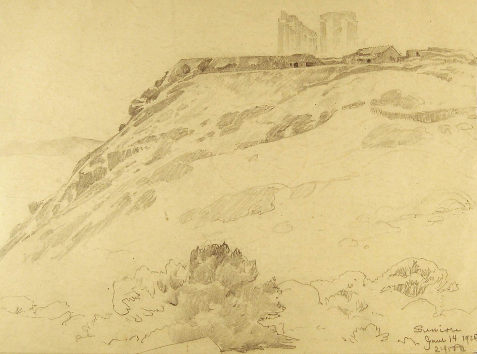 Cliff Topped by Architechtural Colums