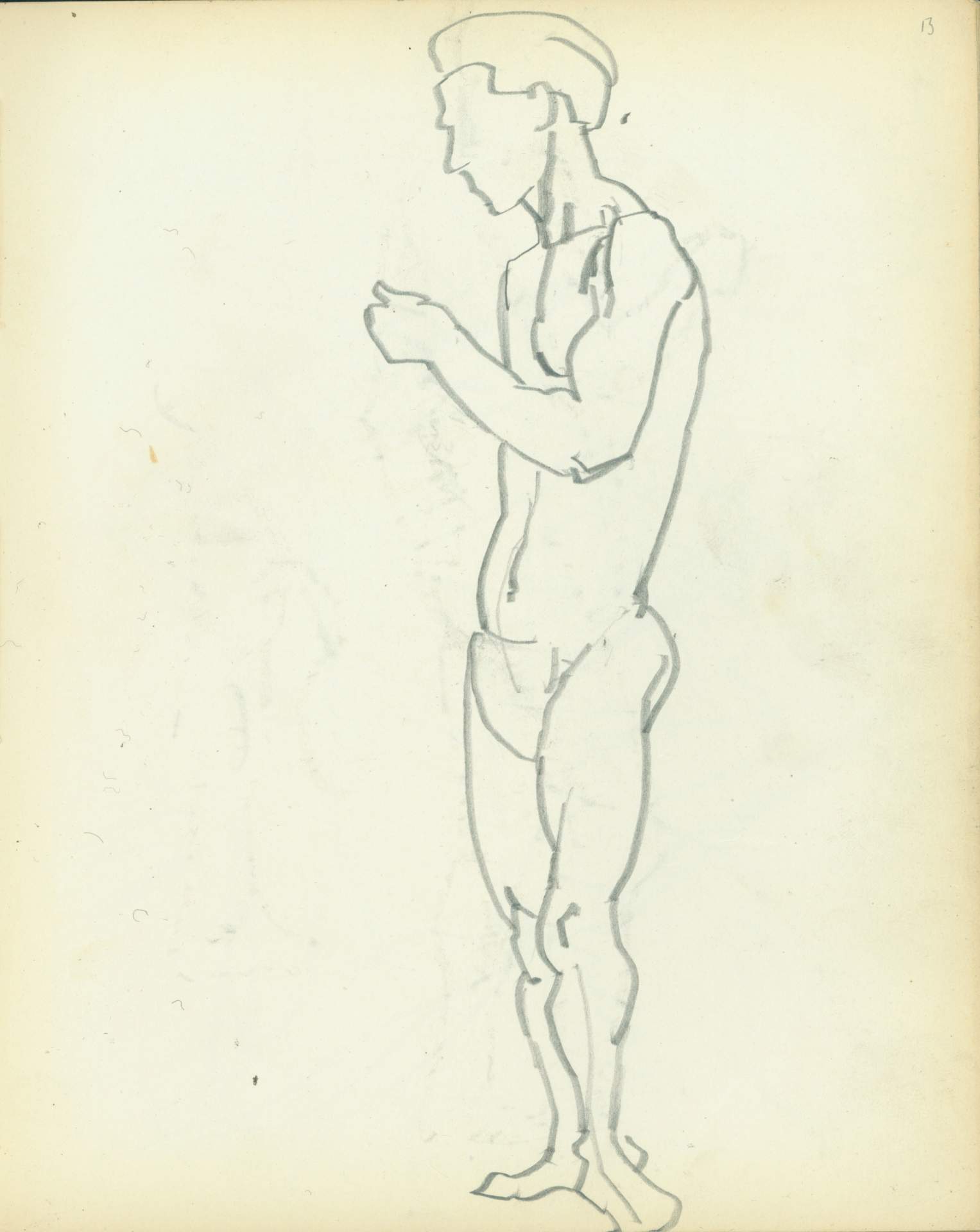 Untitled (male figure sketch)