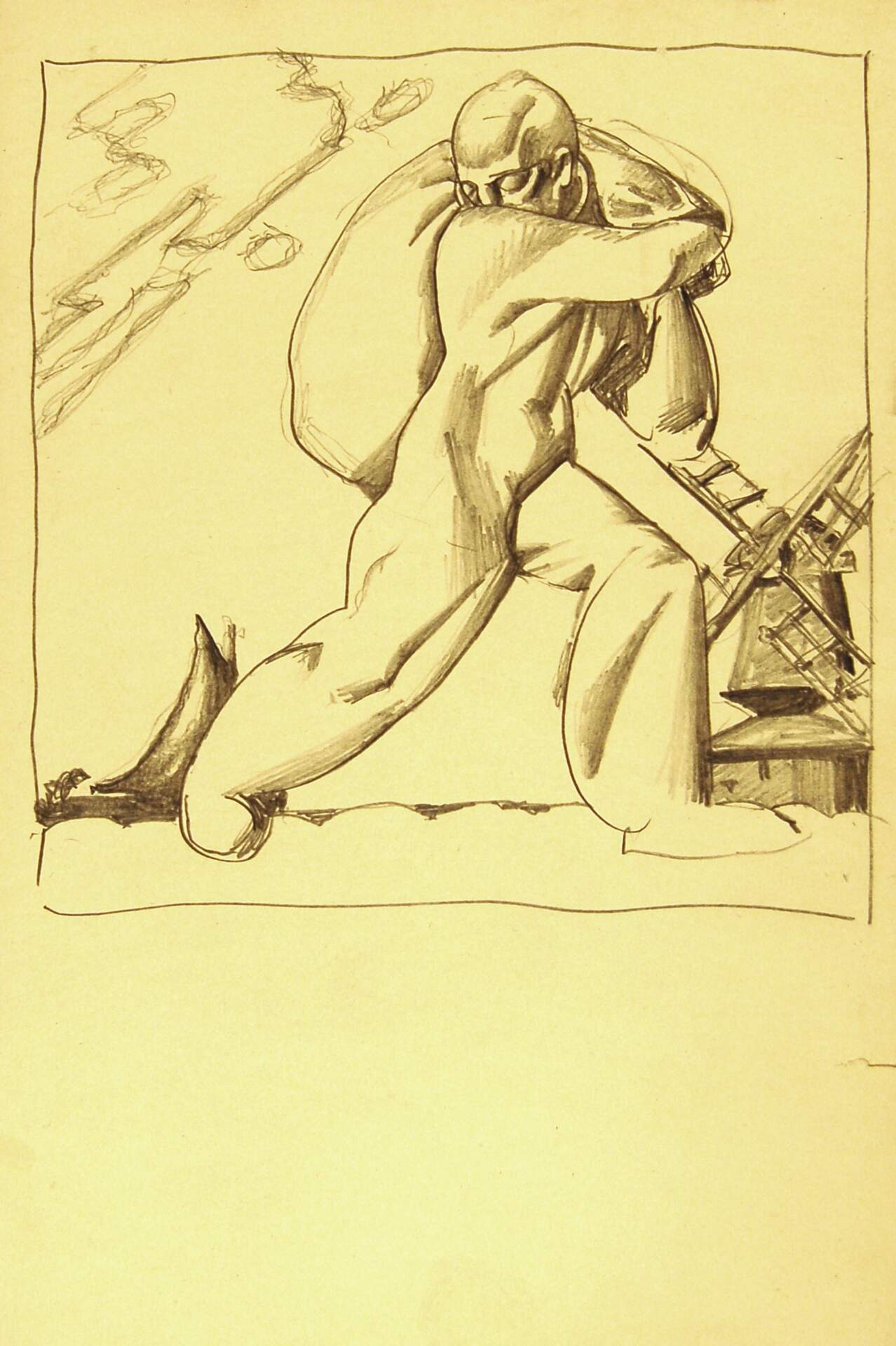 Dutchman with Gunny Sack Over Left Shoulder