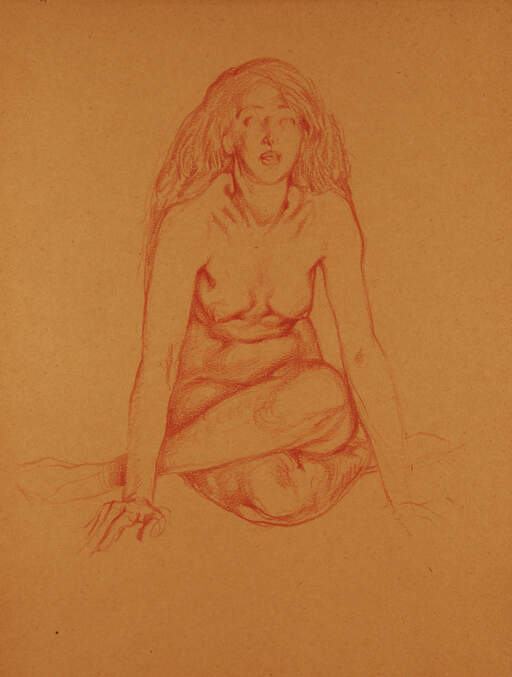 Seated Female Nude, Legs Crossed