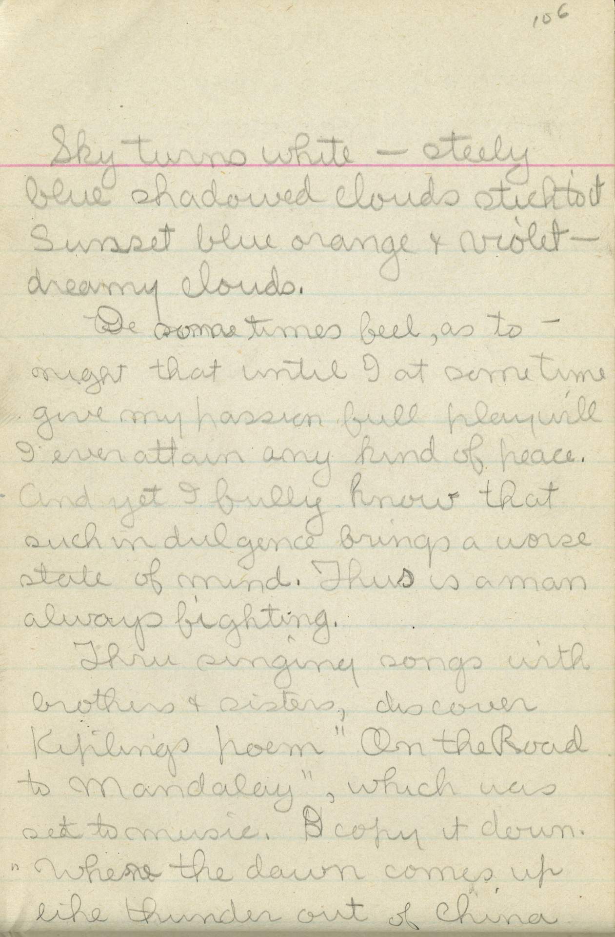 Untitled (Journal Page), Pg 106
