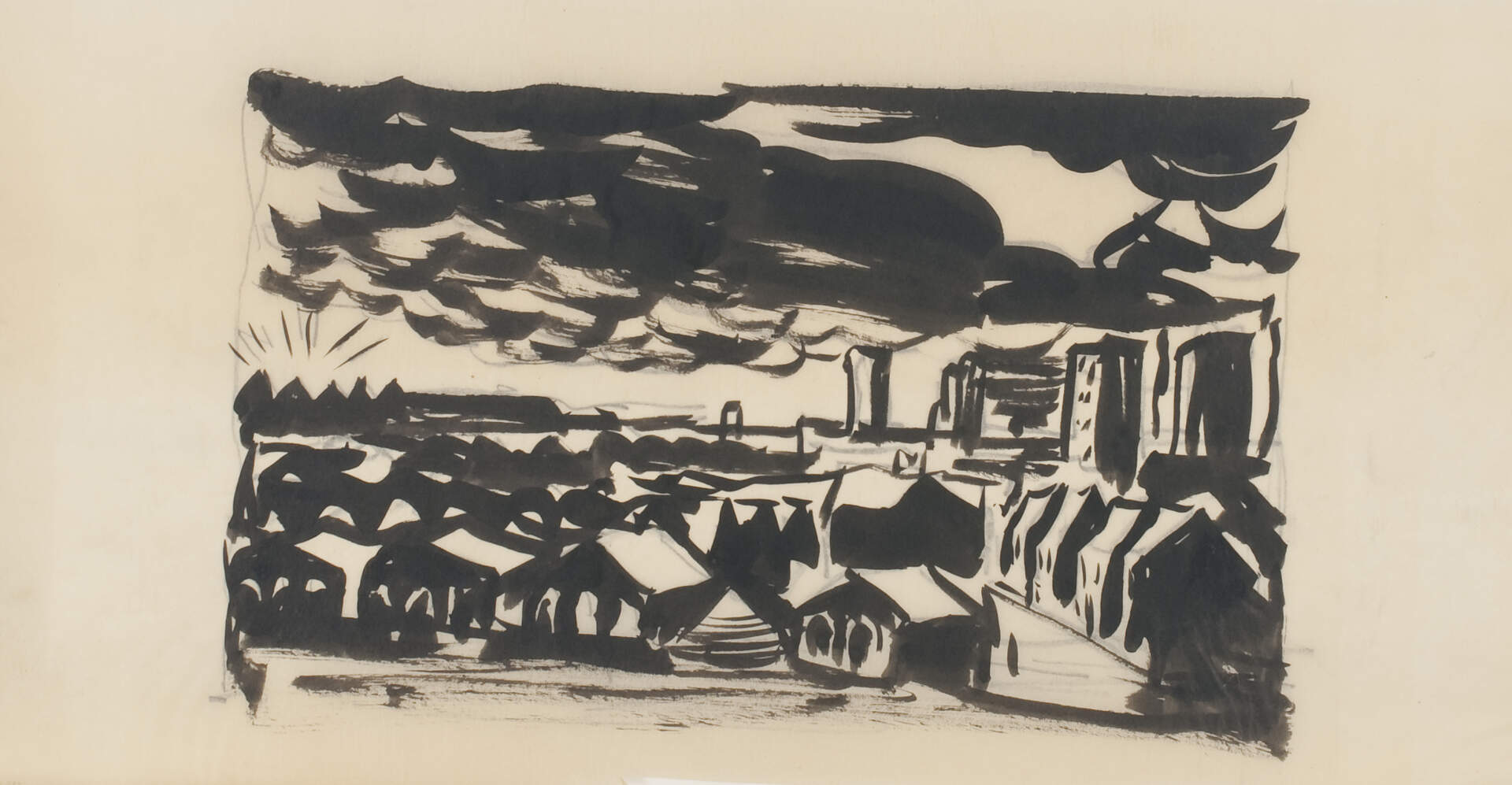 Untitled (Study for Dawn Over the City)