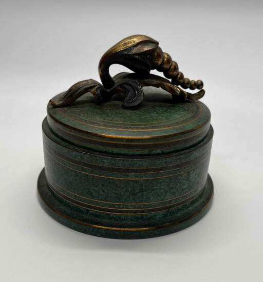 Grape Vine Covered Candy Dish with Polished Insert #1087