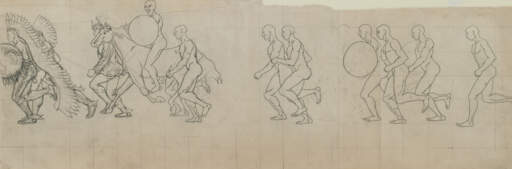 Study for Hiawatha Mural (Frieze of Running Figures)