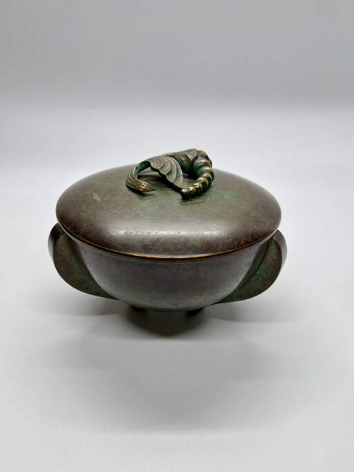 Pomona's Covered Candy Dish with Polished Interior #315