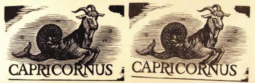 Capricornus [two prints on one paper]