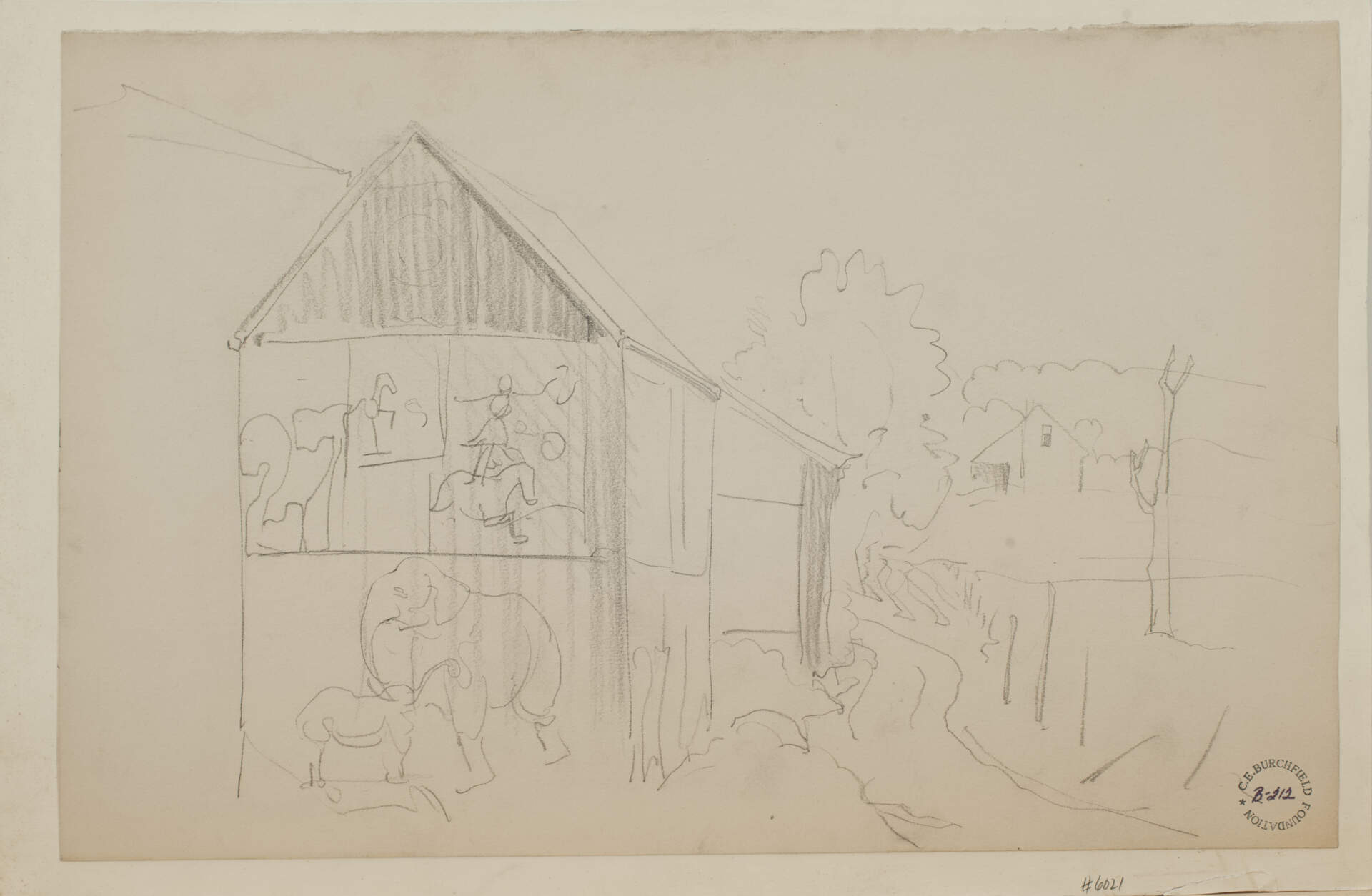 Barn with Circus Poster