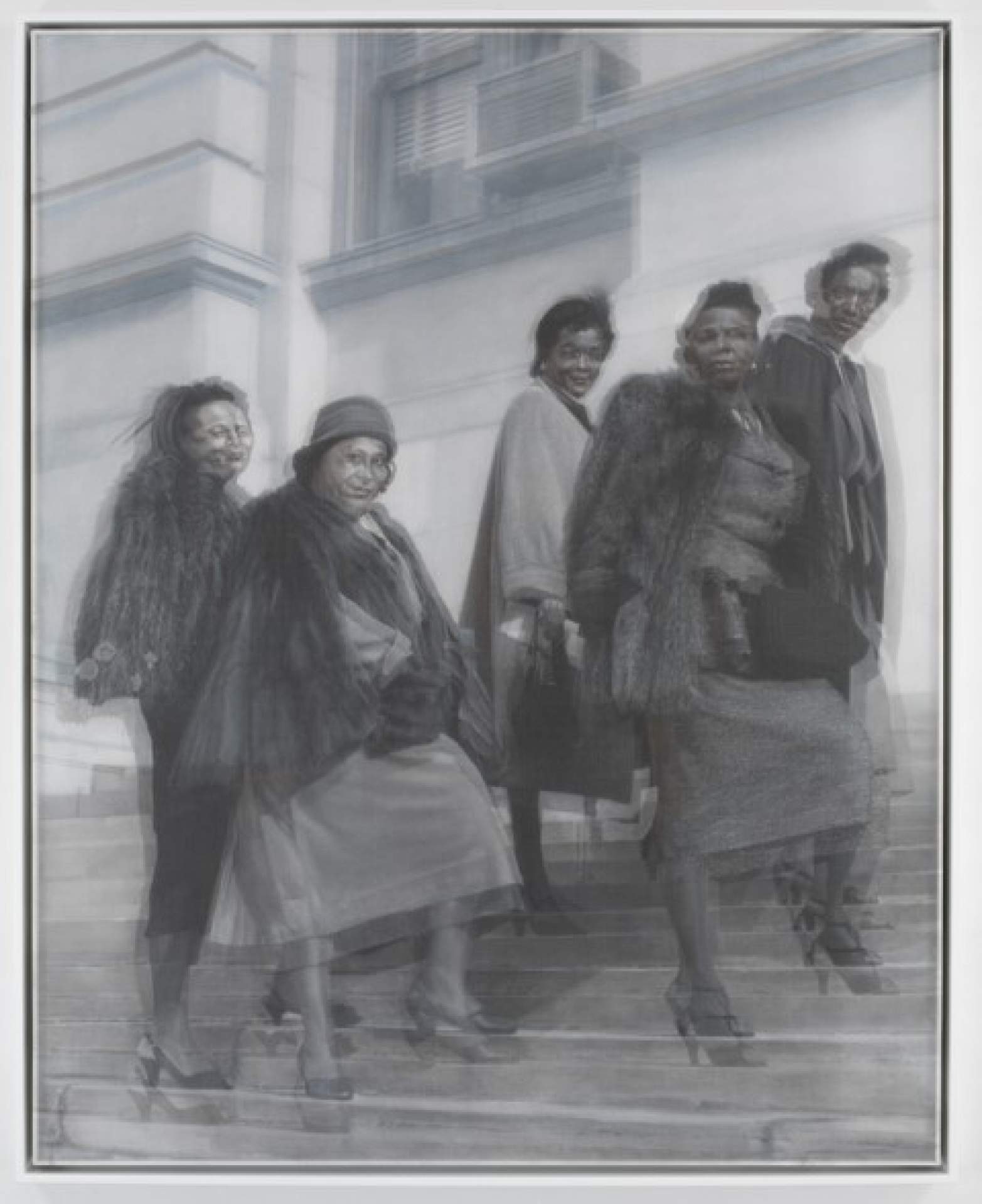 Ruby Blackburn and Four Women on Steps (after unknown photographer, Auburn Avenue Research Library Collection