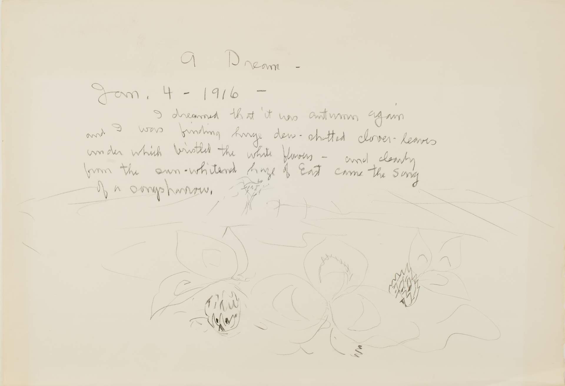A Dream – Jan. 4 - 1916