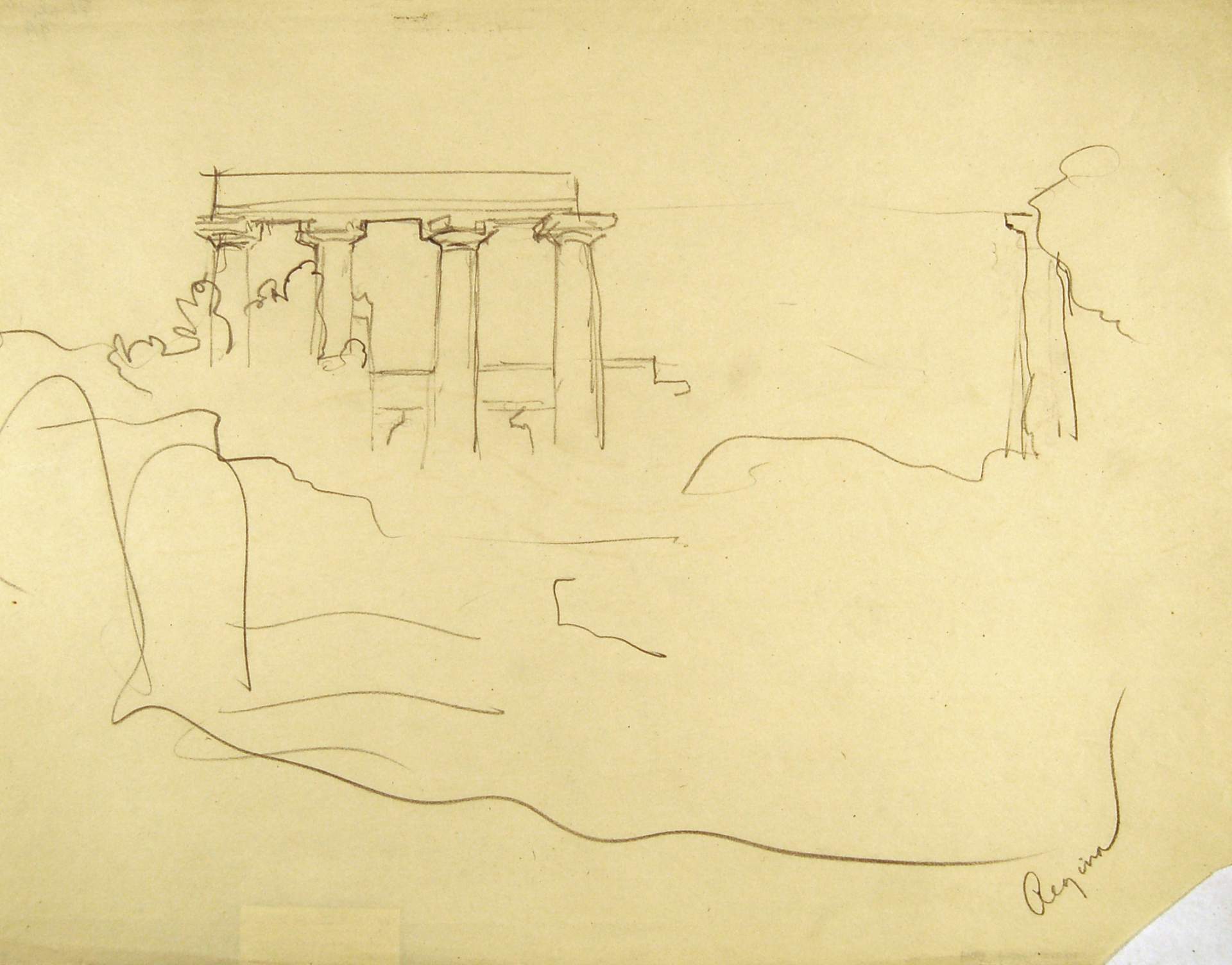 Sketch of Temple Ruin