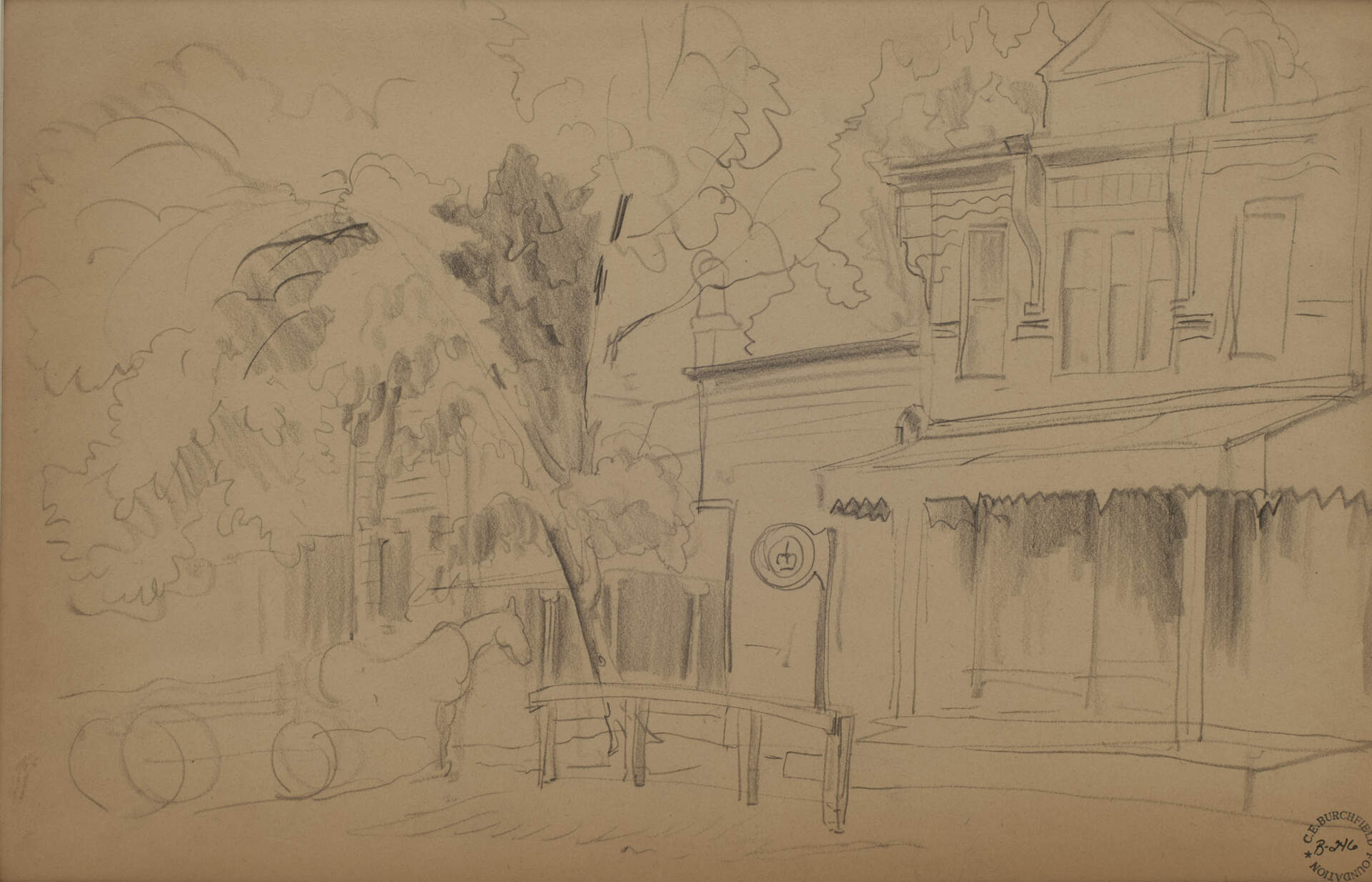 Country Store with Horse and Carriage