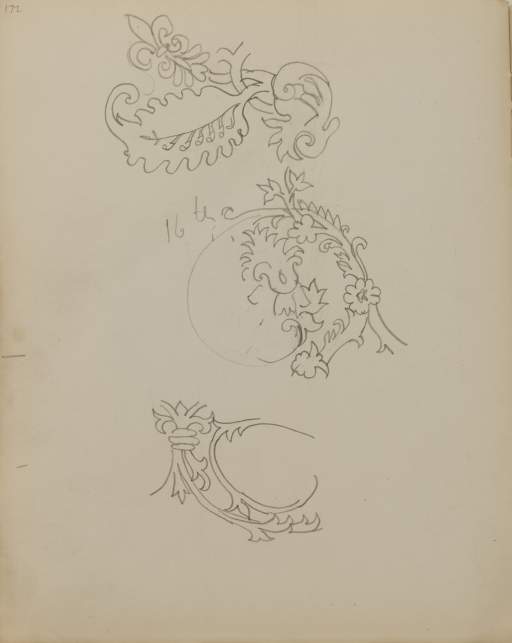 Untitled (plant motif sketches)