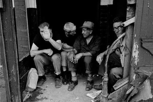 Four Men Drinking on the Lower Terrace, Buffalo