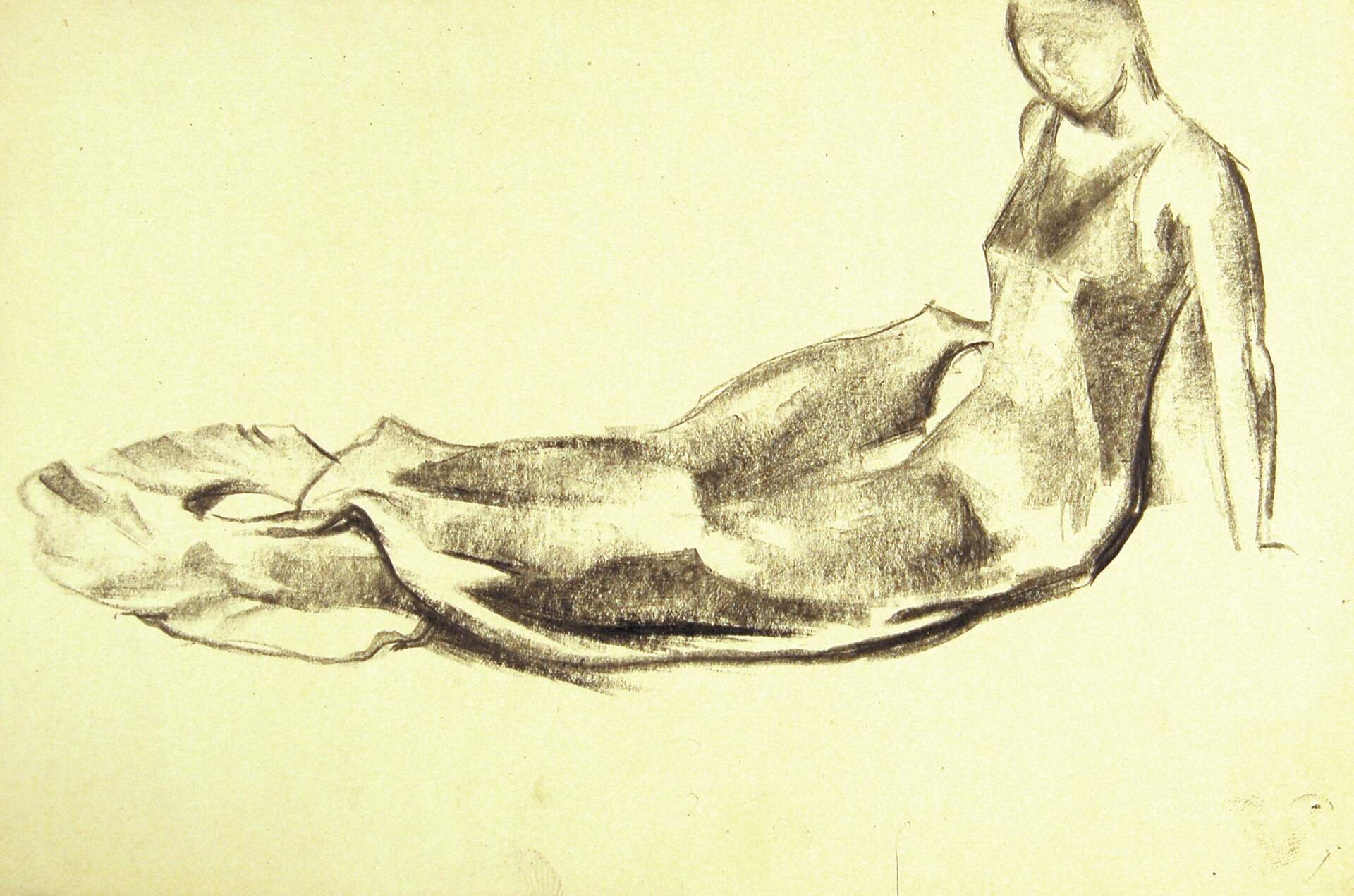 Draped Seated Female on Floor