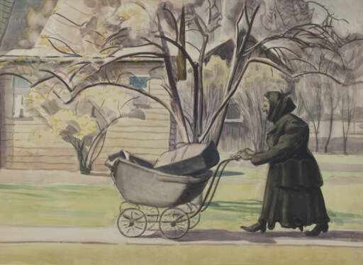 Pedlar in Spring (A.K.A. Nurse With Perambulator)