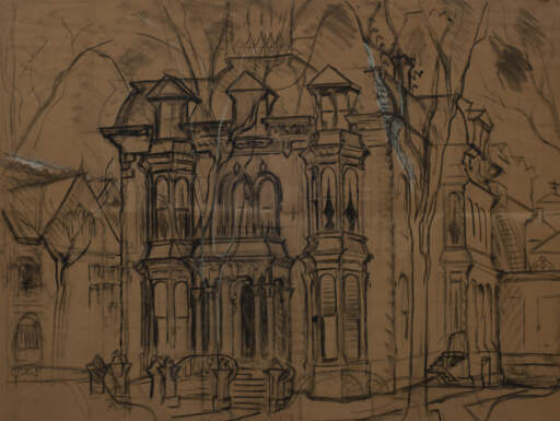 Cartoon of a Victorian Mansion