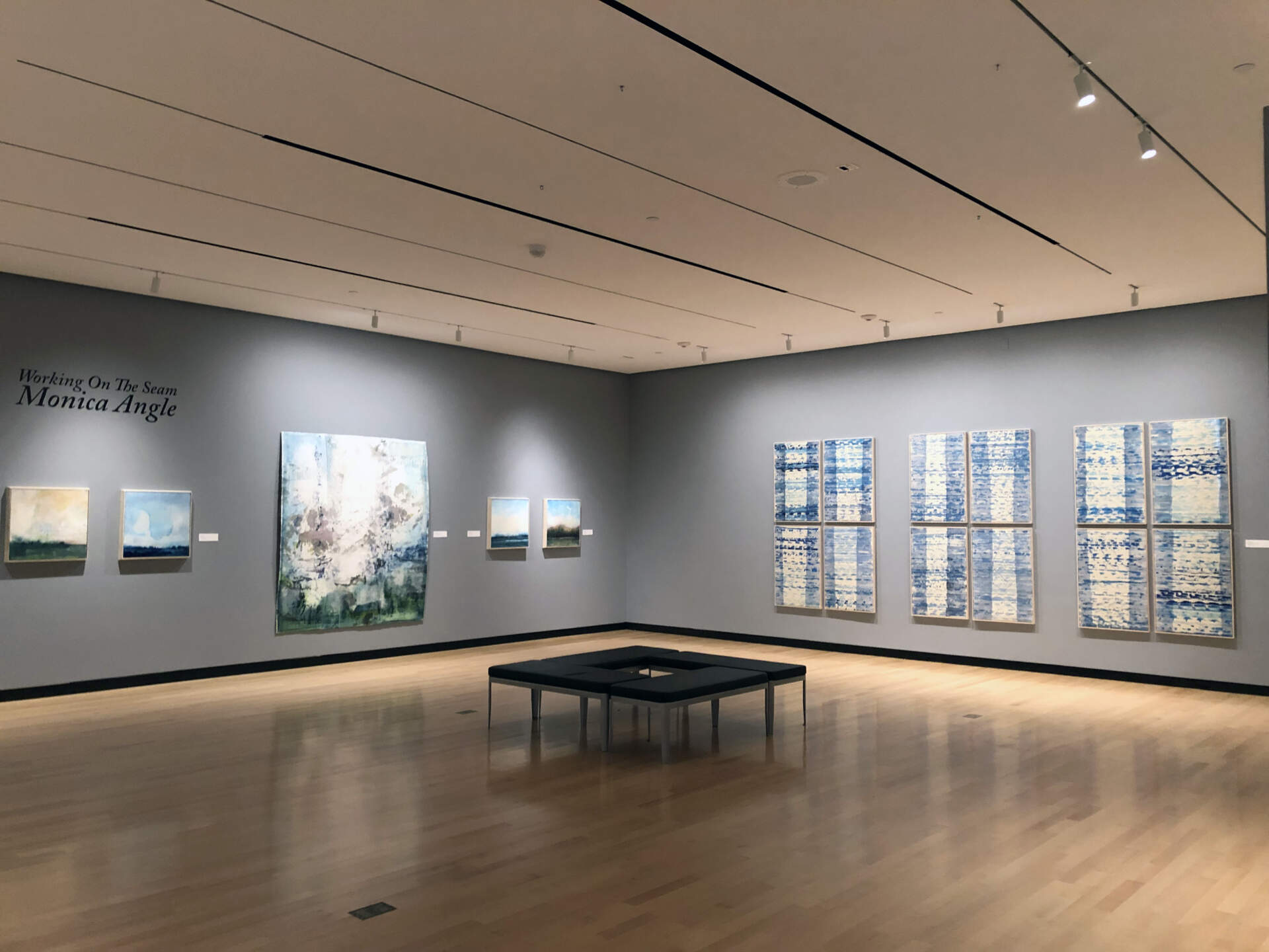 <em>Working on the Seam: Monica Angle</em> exhibition installation image