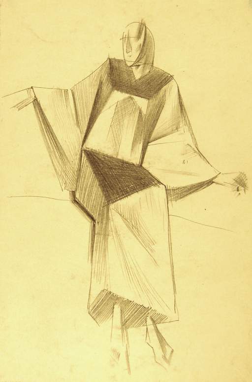 Seated Male Figure in Long Robe