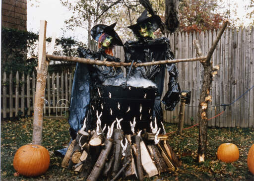 Halloween witches, David George's display, Woodcrest Drive, West Seneda, NY, 1988