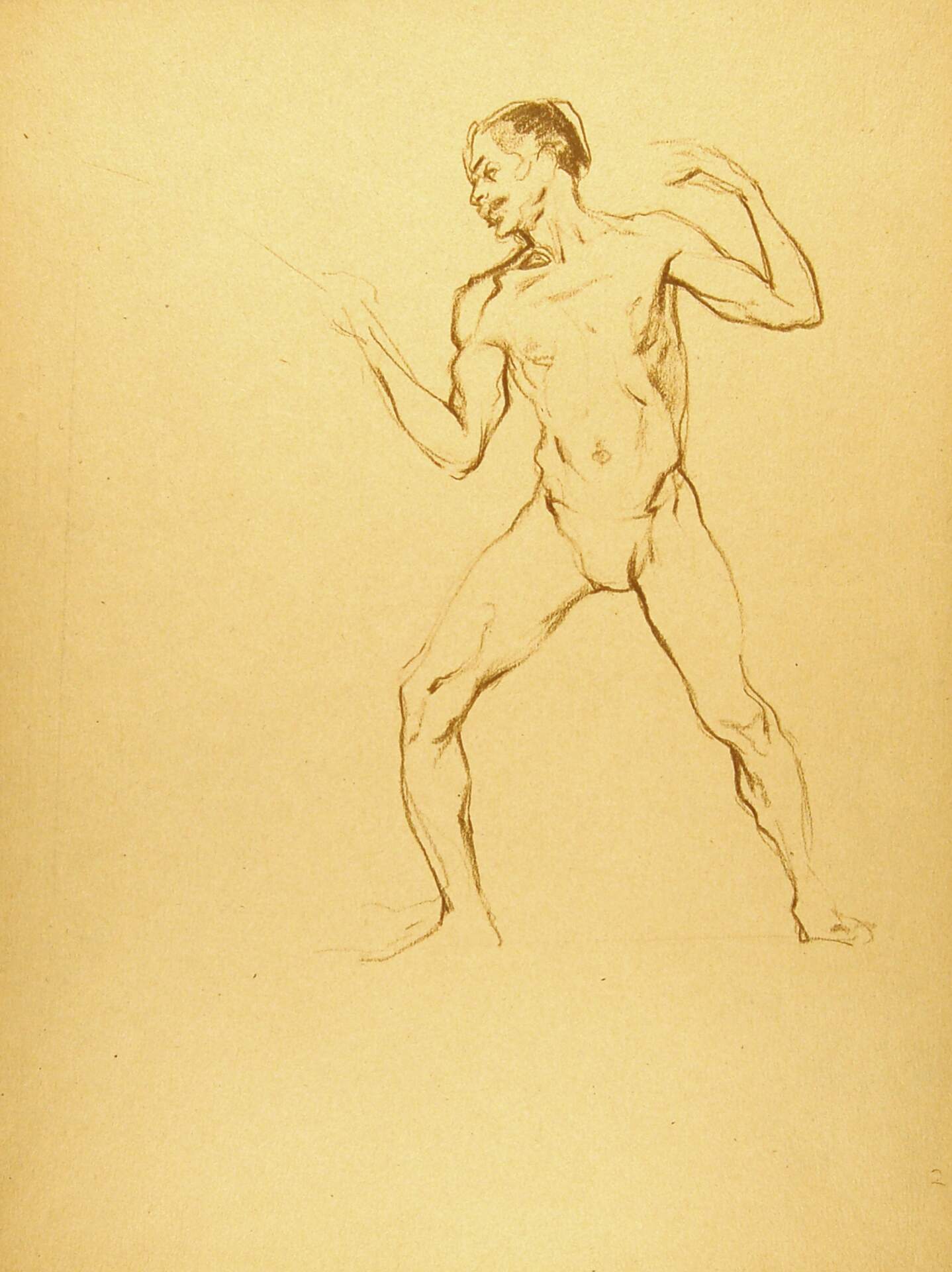 Lunging Male Nude
