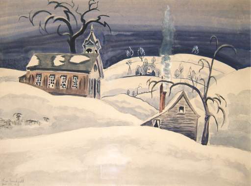 Country School House in Winter