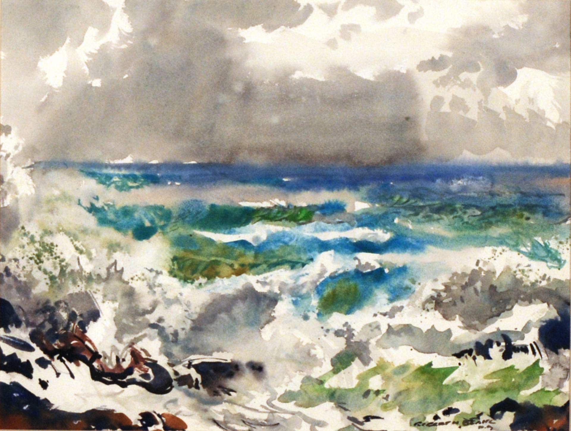 Untitled (probably northern Atlantic ocean rocky shoreline)