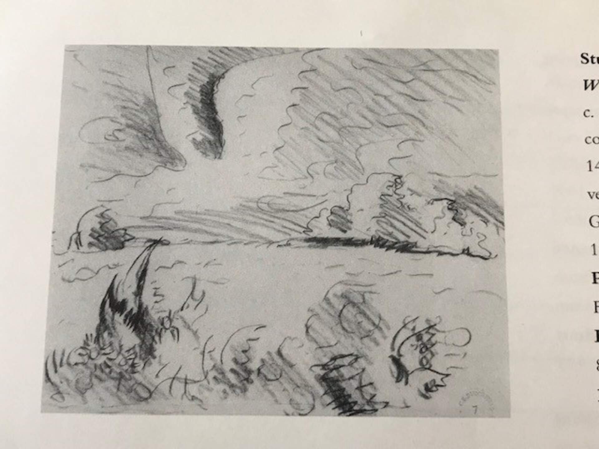 Study for White Wings of September, also known as Winged Sky
