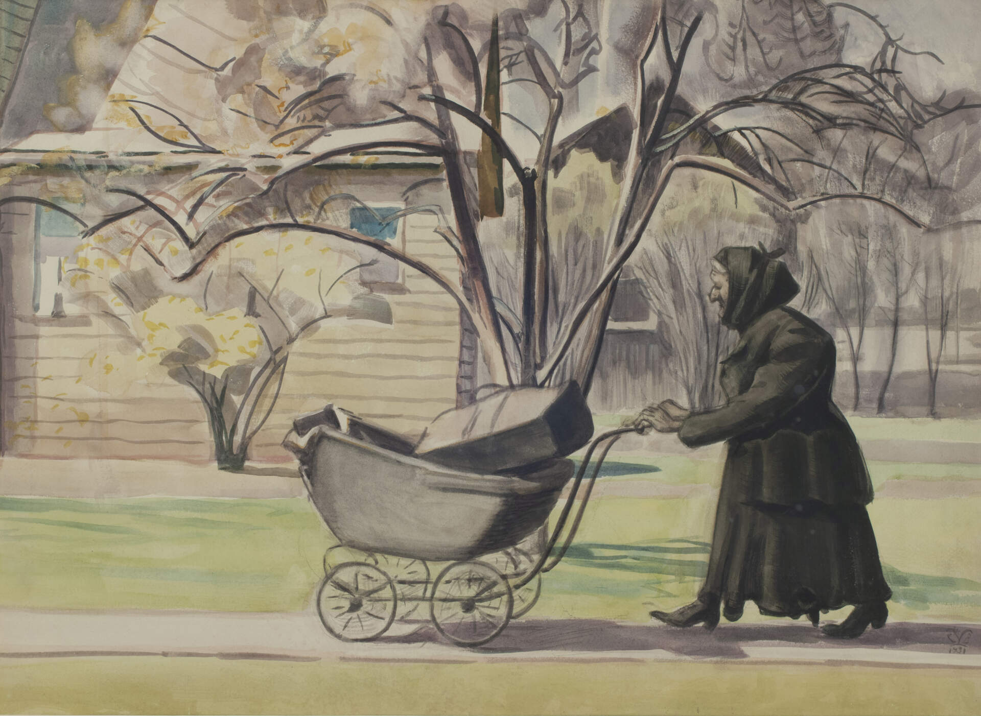 Pedlar in Spring (A.K.A. Nurse With Perambulator)