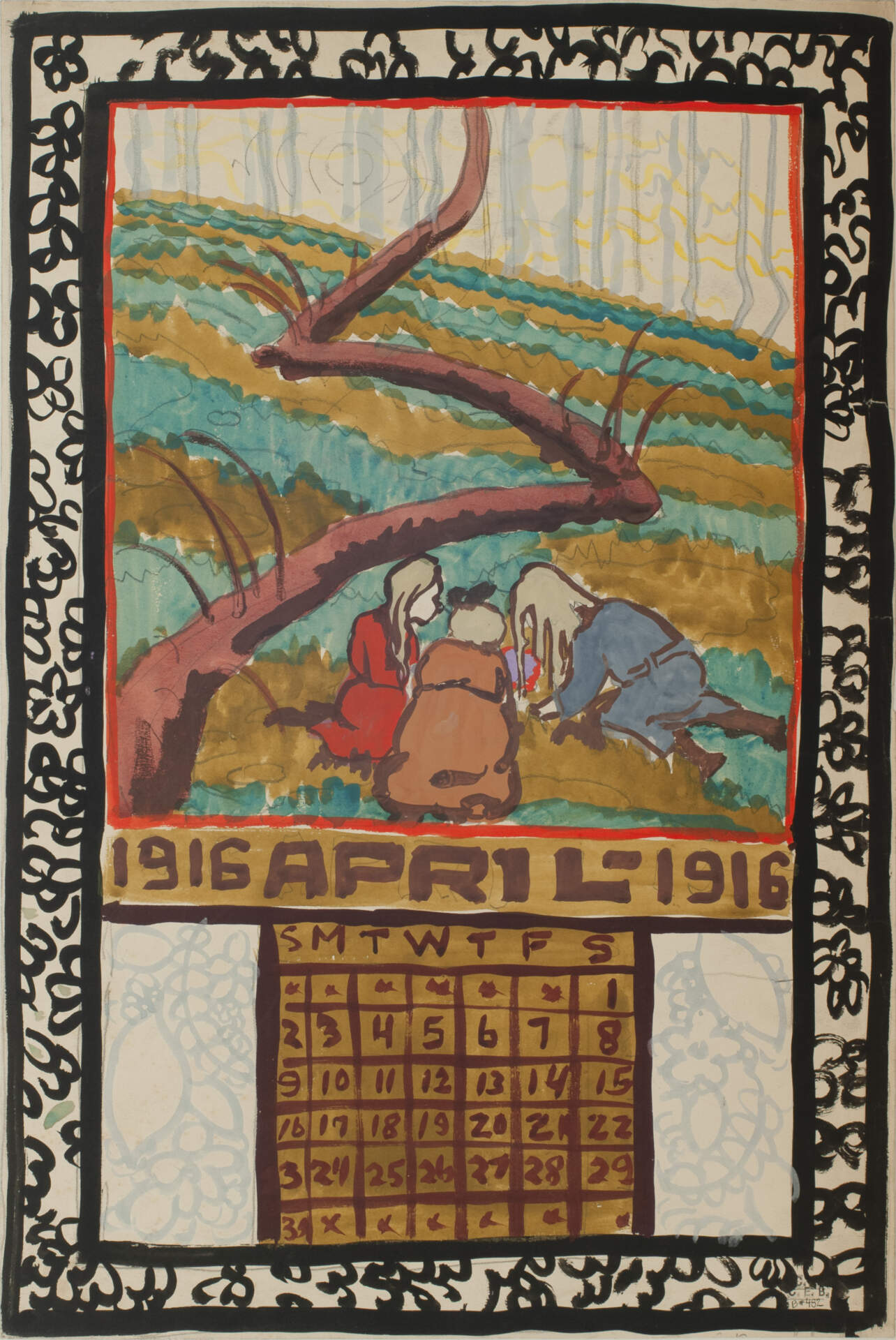 Calendar Design for April