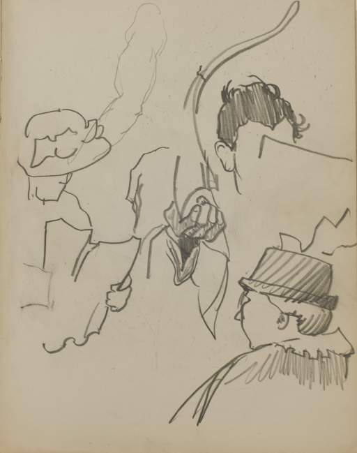 Untitled (sketch of three figures)