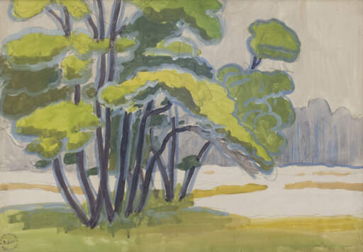 Summer Landscape with Clump of Trees