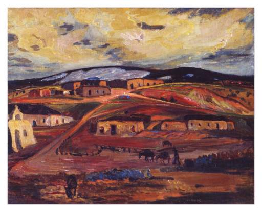 Untitled (Adobe Pueblo Landscape)