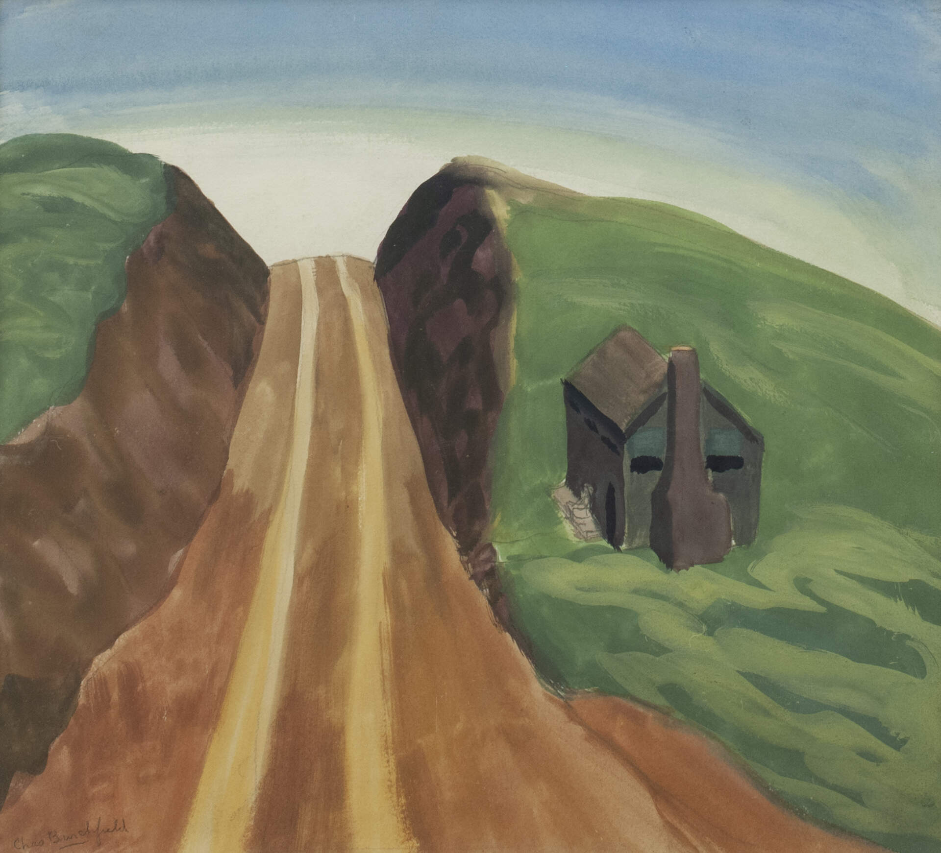 Landscape with Road and House