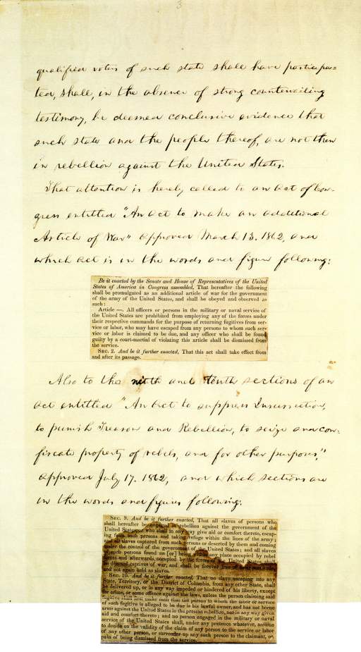 Abraham Lincoln's Preliminary Emancipation Proclamation