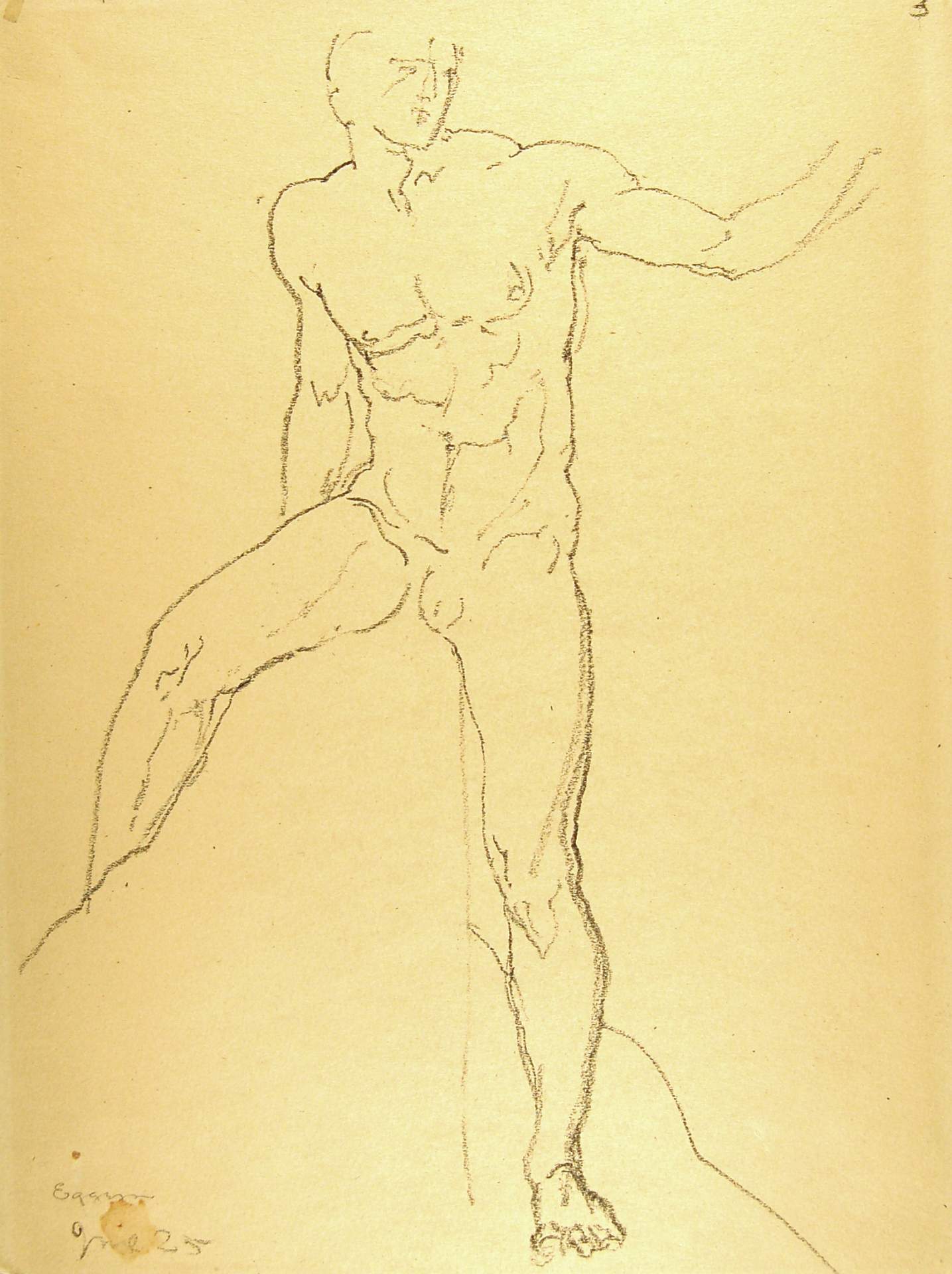 Back-bent Figure, View Toward Legs