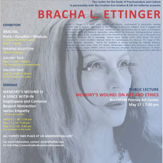 Bracha Lichtenberg Ettinger: Memory's Wound: On Art and