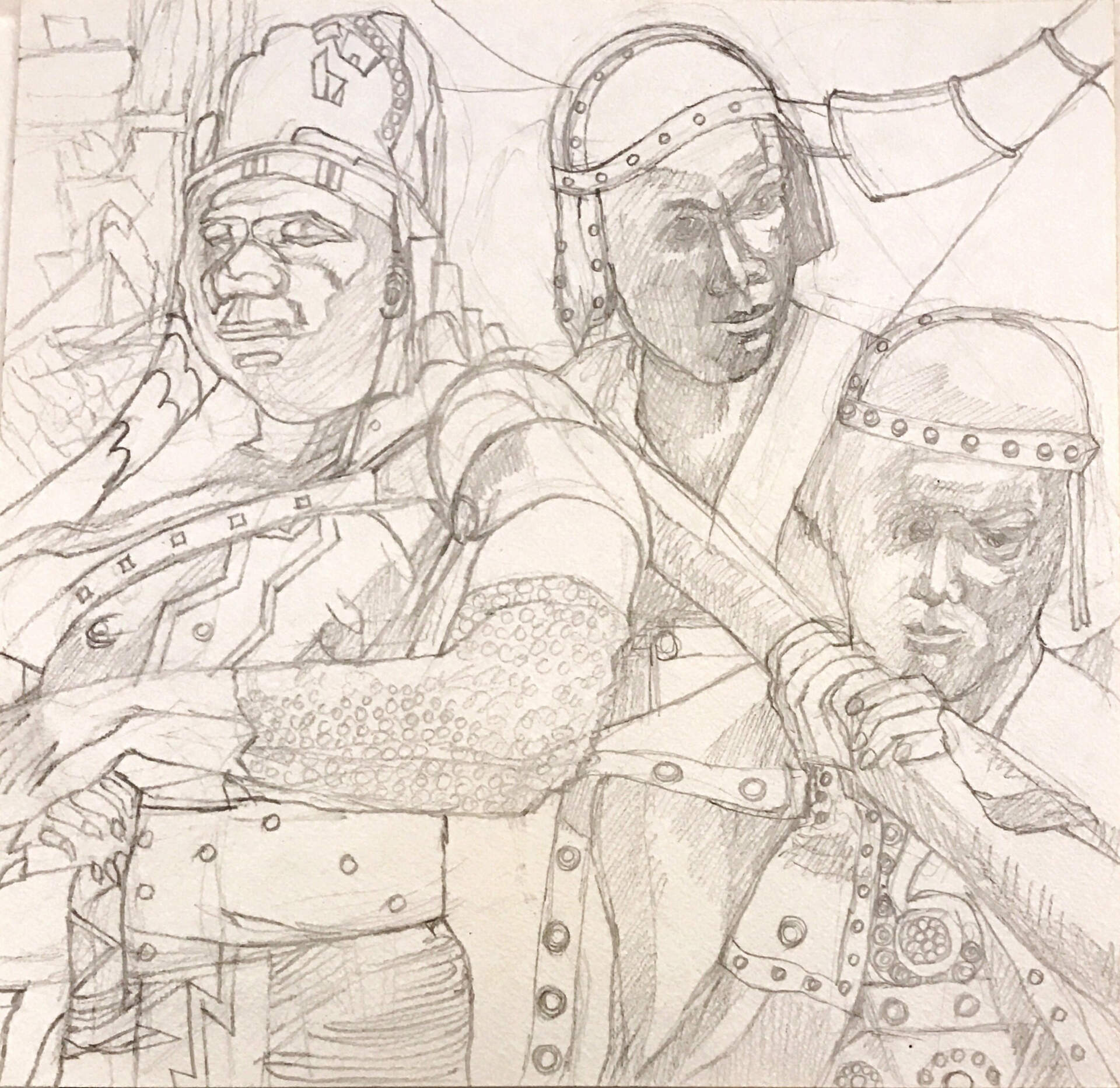 Studies for the Movies: Spectacles (men in hats)