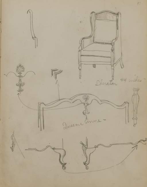 Untitled (sketch of chairs)