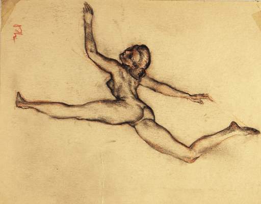 Leaping Female Nude