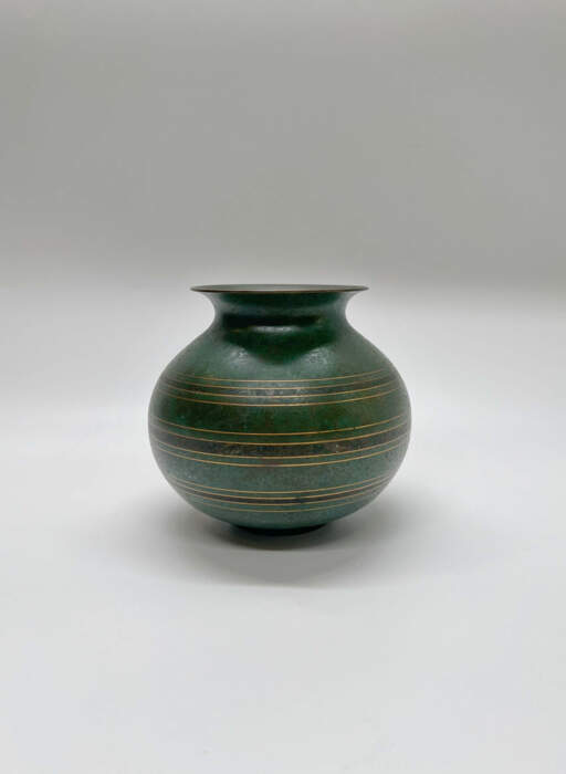 Fluted Bulbous Vase #1043