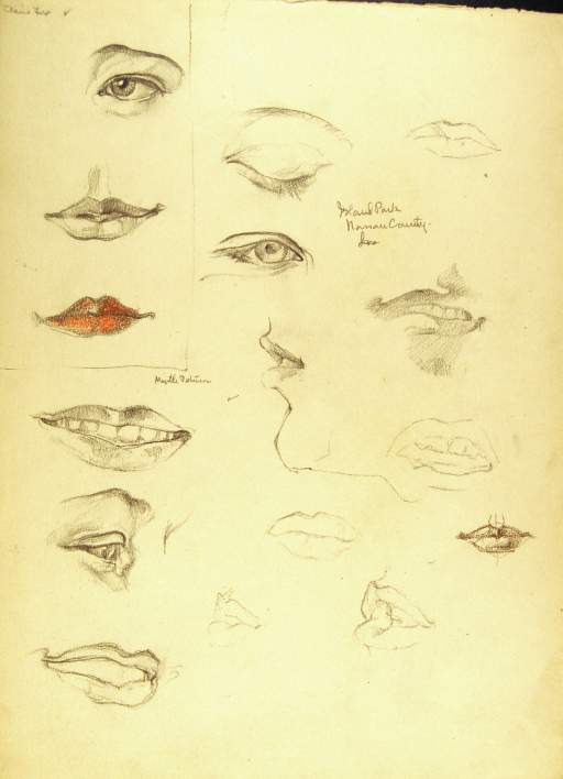 Sketches of Mouths and Eyes